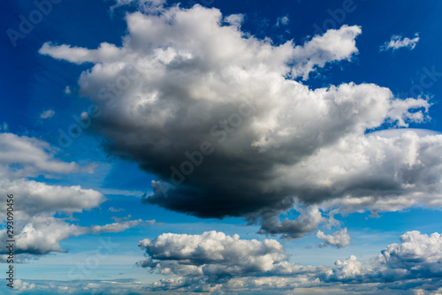 Fantastic soft clouds against blue sky, natural composition - panorama © StepStock