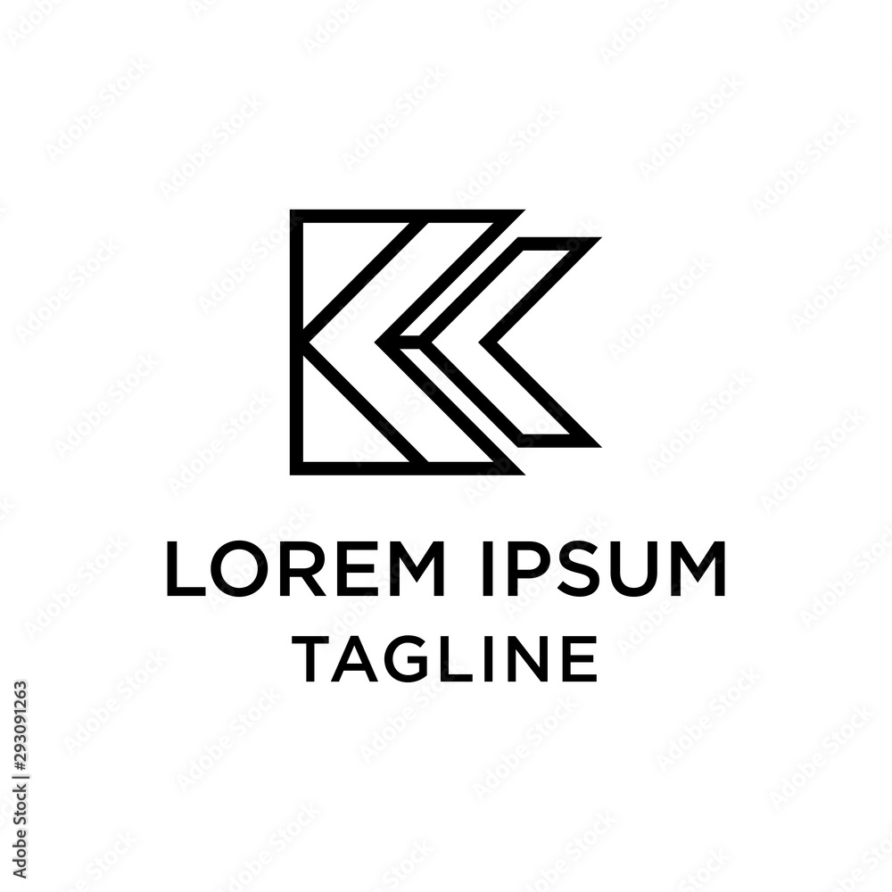 Fototapeta premium initial letter logo KK logo template 