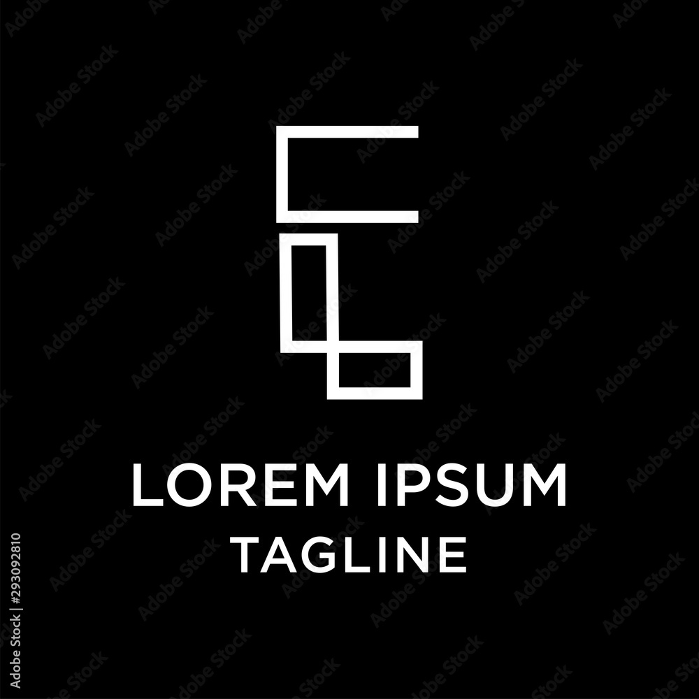 initial letter logo LF, FL logo template initial letter logo LF, FL logo template