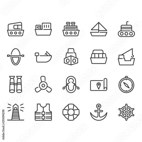 Ships related icon set