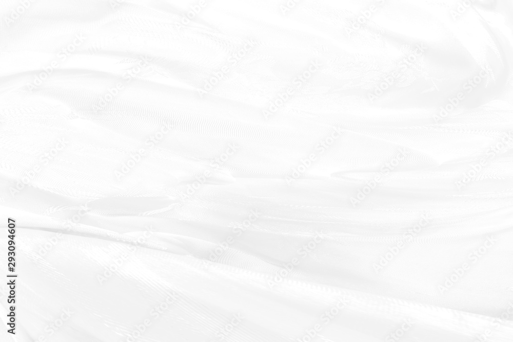 Soft cloth fabric curve abstract shape. Copy space white background