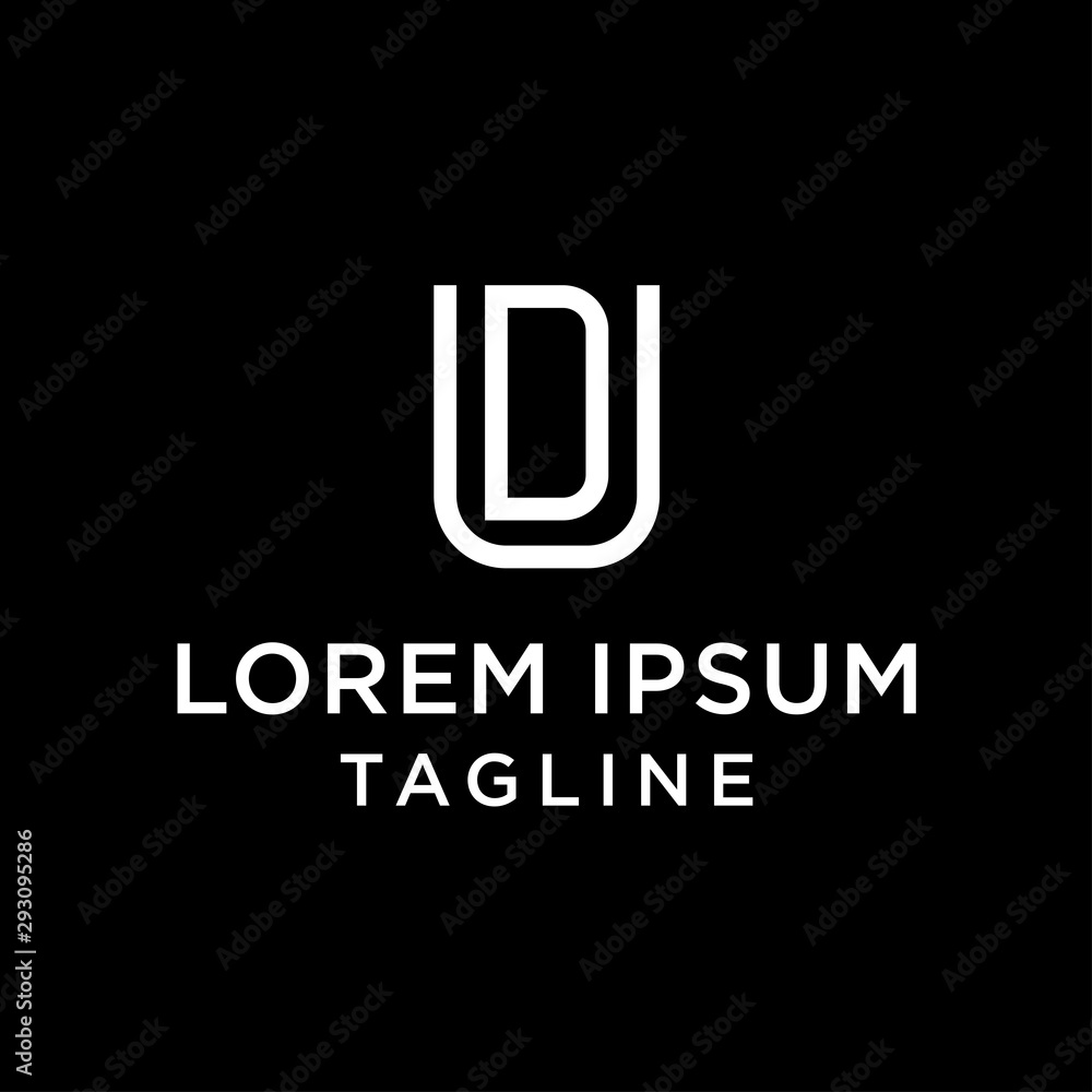 initial letter logo UD, DU logo template initial letter logo UD, DU logo template