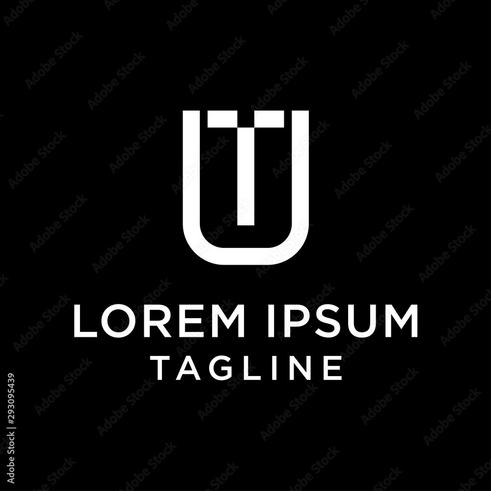 initial letter logo UT, TU, logo template