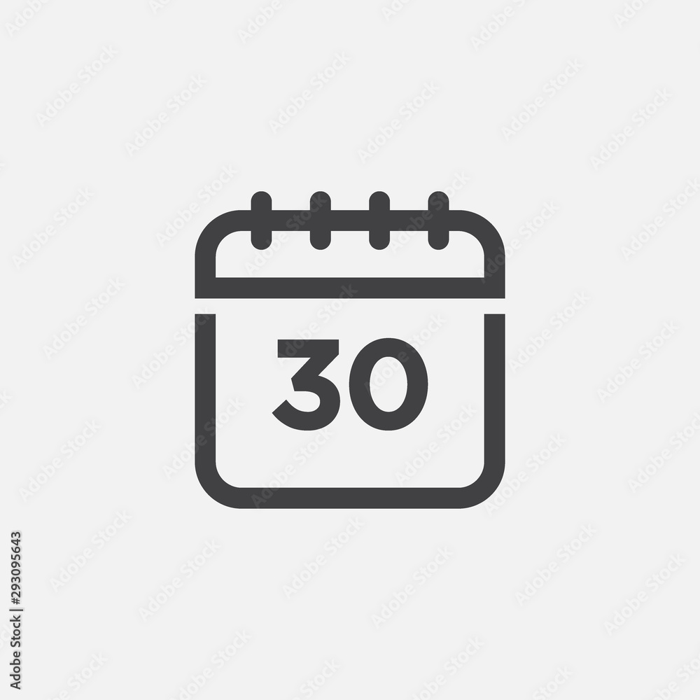 Calendar Icon in trendy flat style isolated on grey background. Calendar symbol design, logo, app, UI. Vector illustration Calendar Icon in trendy flat style isolated on grey background. Calendar symbol design, logo, app, UI. Vector illustration