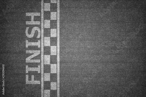 finishing line in competition concept