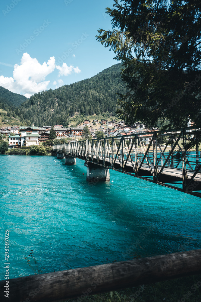 The Bridge of the the lago di santa caterina (Auronzosee), Italy