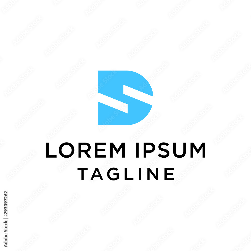 Initial Letter Logo DS, SD, S Inside D, Logo Design Template Initial Letter Logo DS, SD, S Inside D, Logo Design Template
