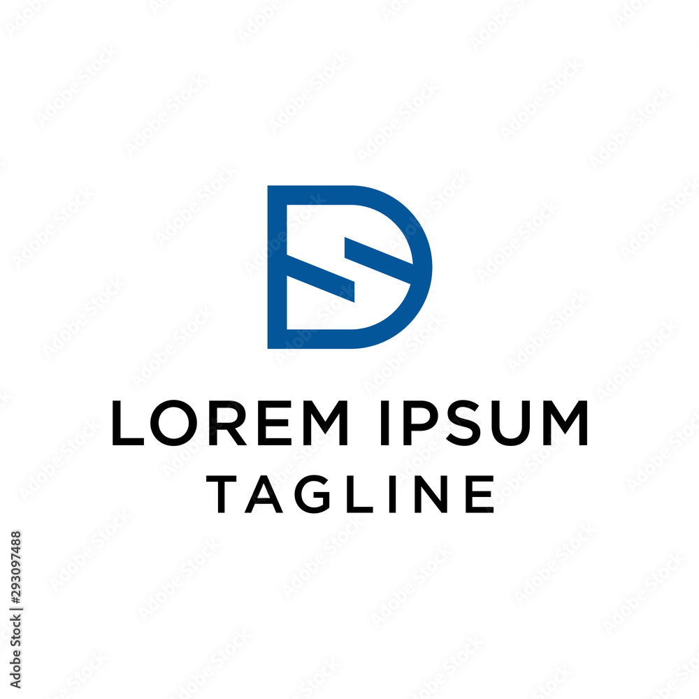 Initial Letter Logo DS, SD, S Inside D, Logo Design Template Initial Letter Logo DS, SD, S Inside D, Logo Design Template