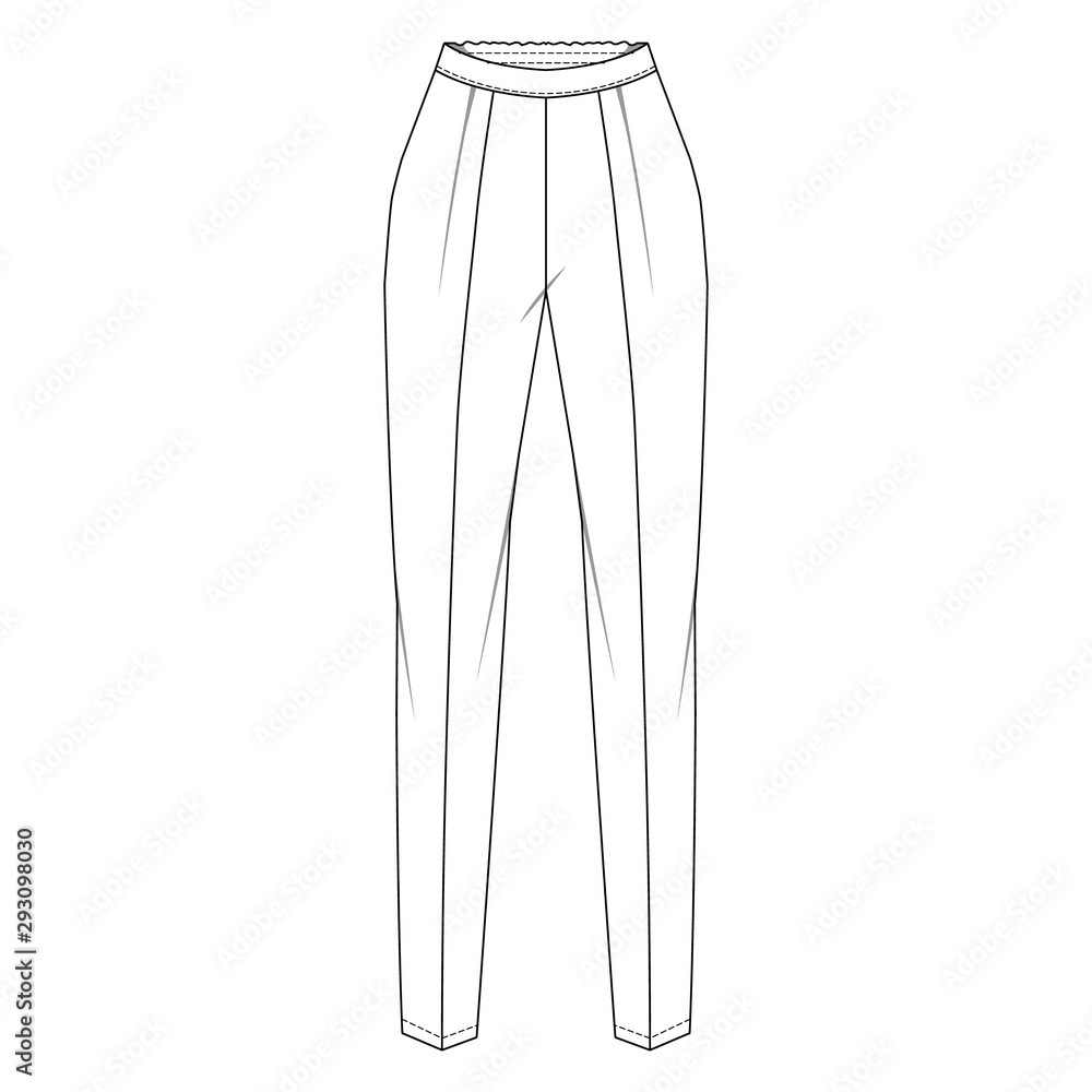 Pants fashion flat sketch template Pants fashion flat sketch template