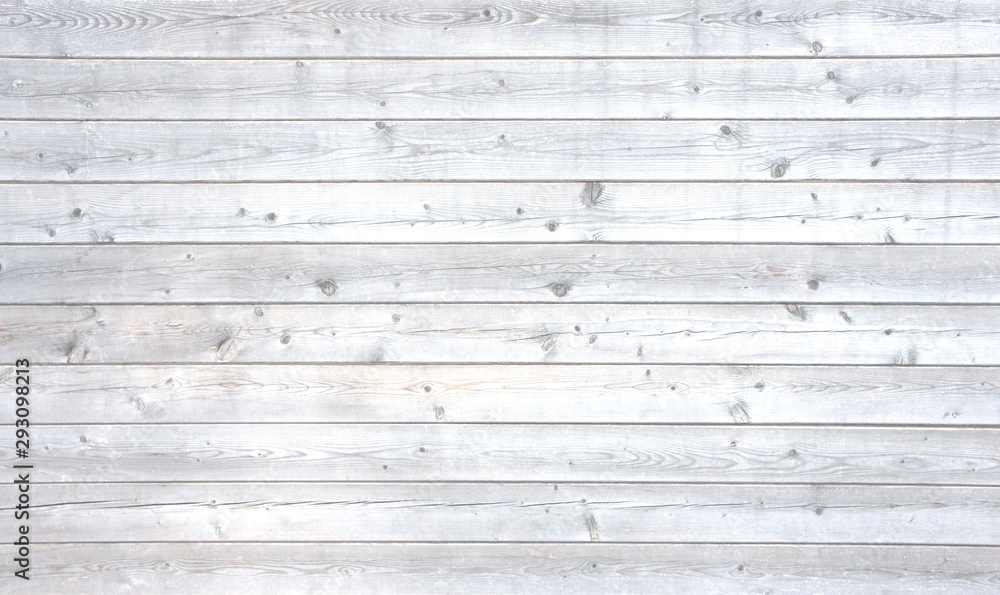 Naklejka premium Weiß graue Holwand mit horizontalen Brettern