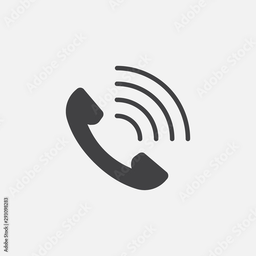 Phone icon in trendy flat style isolated on grey background. Telephone symbol. Vector illustration. call flat vector