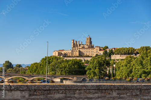 Cathedral Saint-Nazaire in the Beziers town. Cathedral is the largest Gothic monument in the city. Built in the XIV century, It's a symbol of the city. France