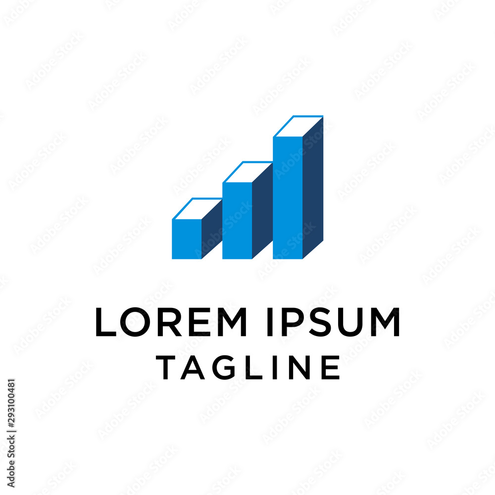Icon Marketing chart logo icon vector. Finance design logo template Icon Marketing chart logo icon vector. Finance design logo template