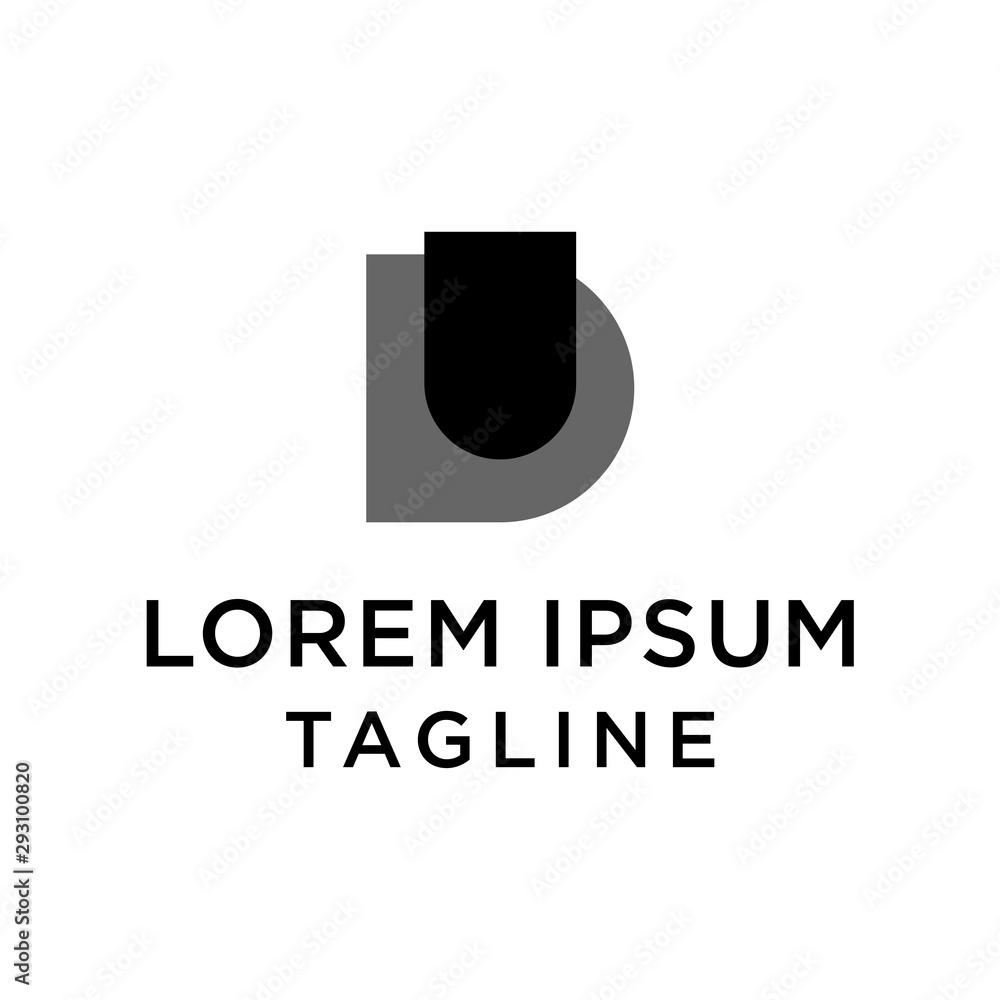 Initial Letter DU Abstract Logo Template Design Initial Letter DU Abstract Logo Template Design