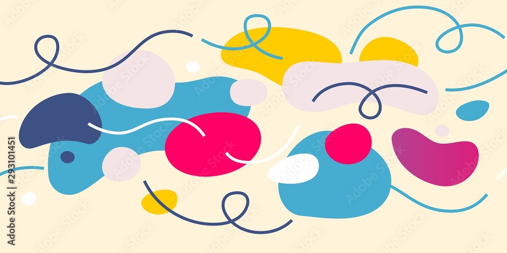 Vector creative abstract bright illustration with cloud shape an