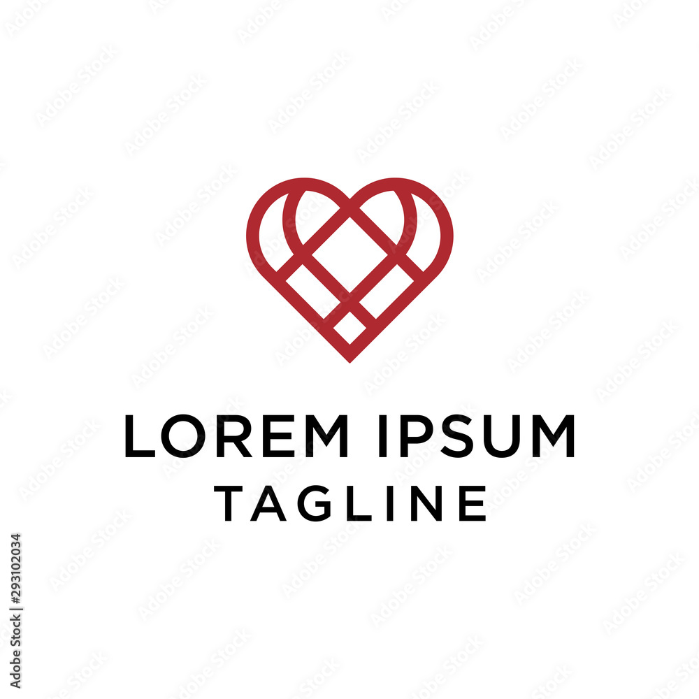 Heart logo template vector abstract icon design Heart logo template vector abstract icon design