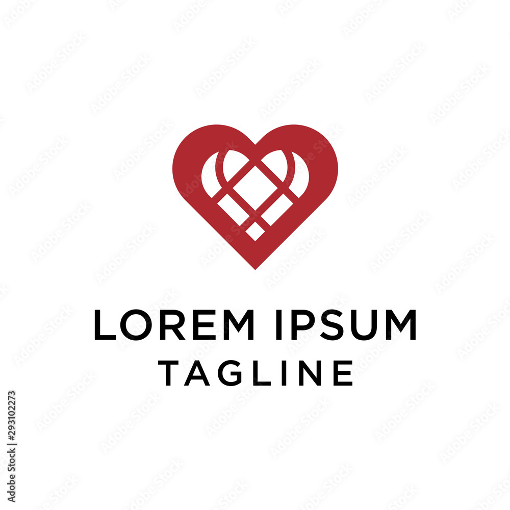 Heart logo template vector abstract icon design Heart logo template vector abstract icon design