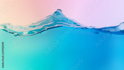 water splash wave on color gradient background