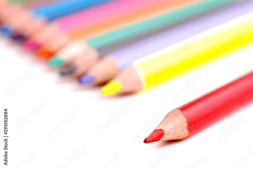Color pencils isolated on white background. Color pencils isolated on white background.