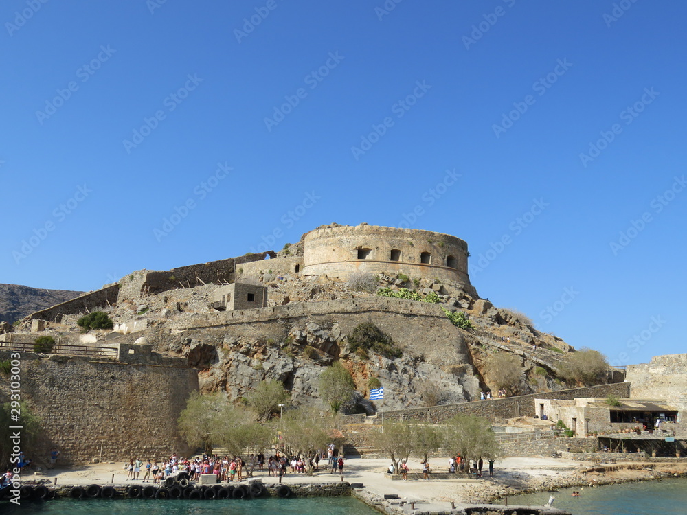 Fototapeta premium the stone citadel at the top of the hill