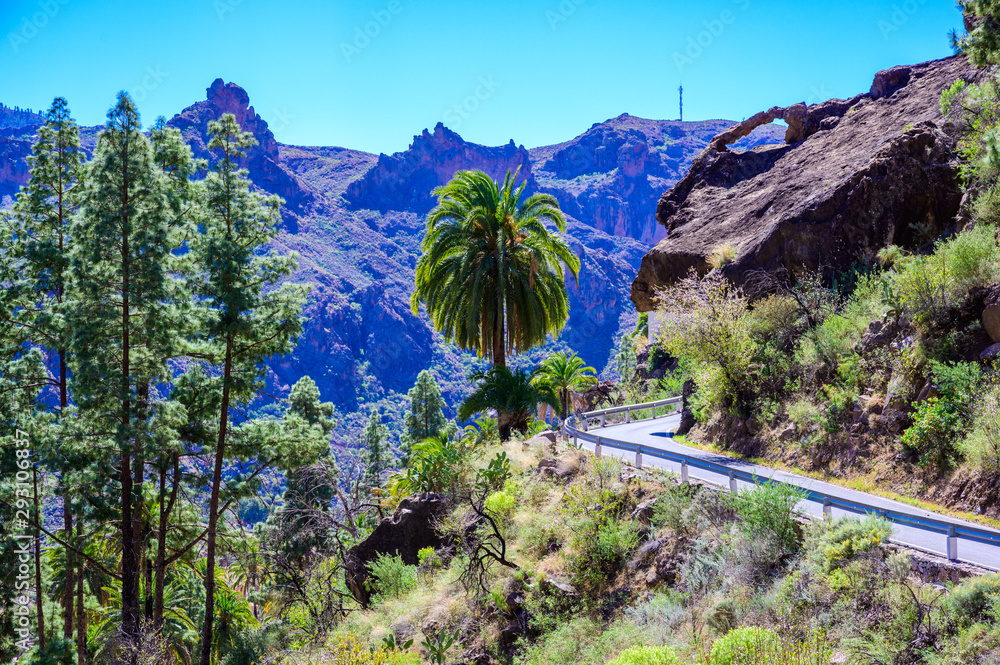 Soria Valley with beautiful landscape scenery - Canarian island Gran Canaria, Spain