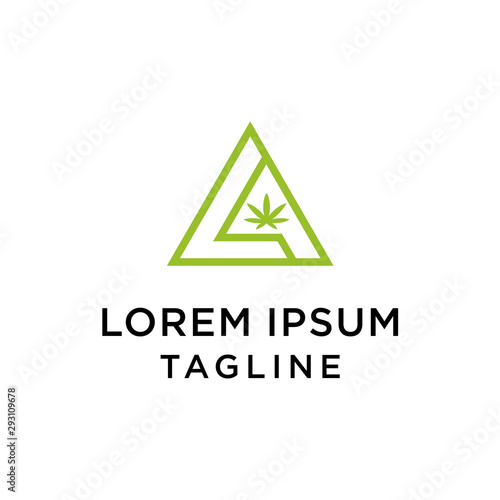 Free Download  letter LA with cannabis/hemp/marijuana logo design vector - GFXLoad