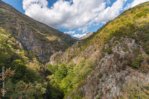 View between the hills in Balkan mountains