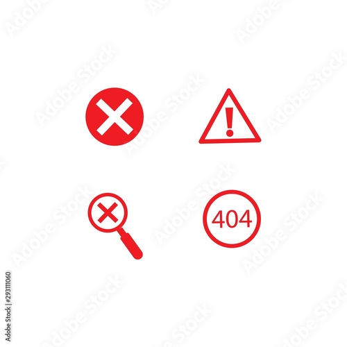 Set of Error icon information logo vector illustration design Free Download Set of Error icon information logo vector illustration design - GFXLoad