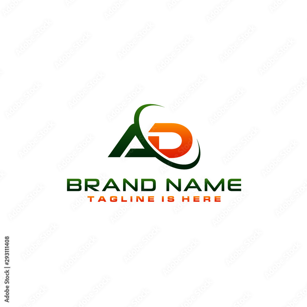 Letter AD logo icon design template elements Letter AD logo icon design template elements