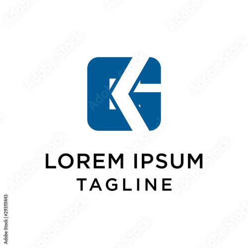 Free Download GK, G, K, Letter Logo Design  Vector Illustration Template. - GFXLoad