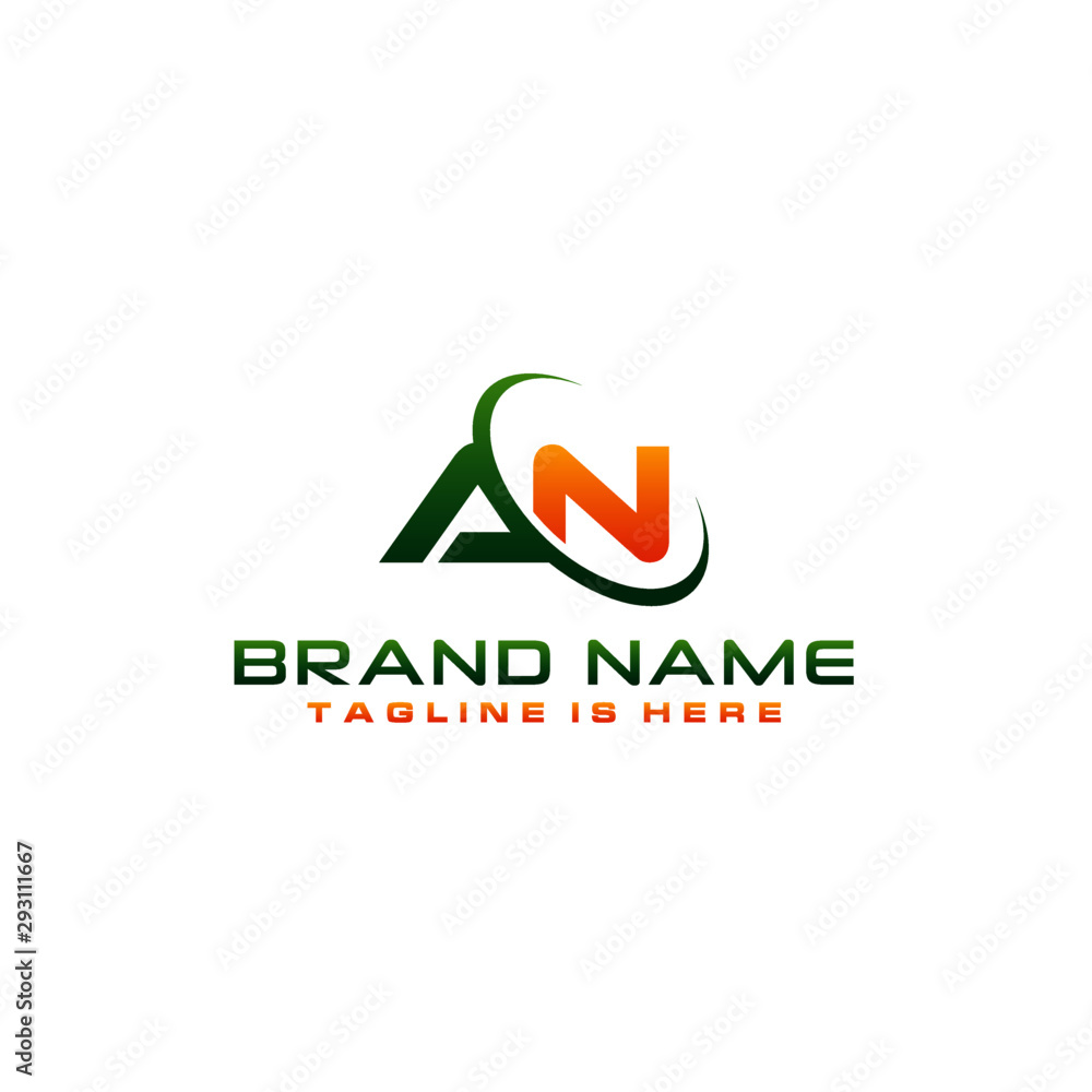 Letter AN logo icon design template elements Letter AN logo icon design template elements