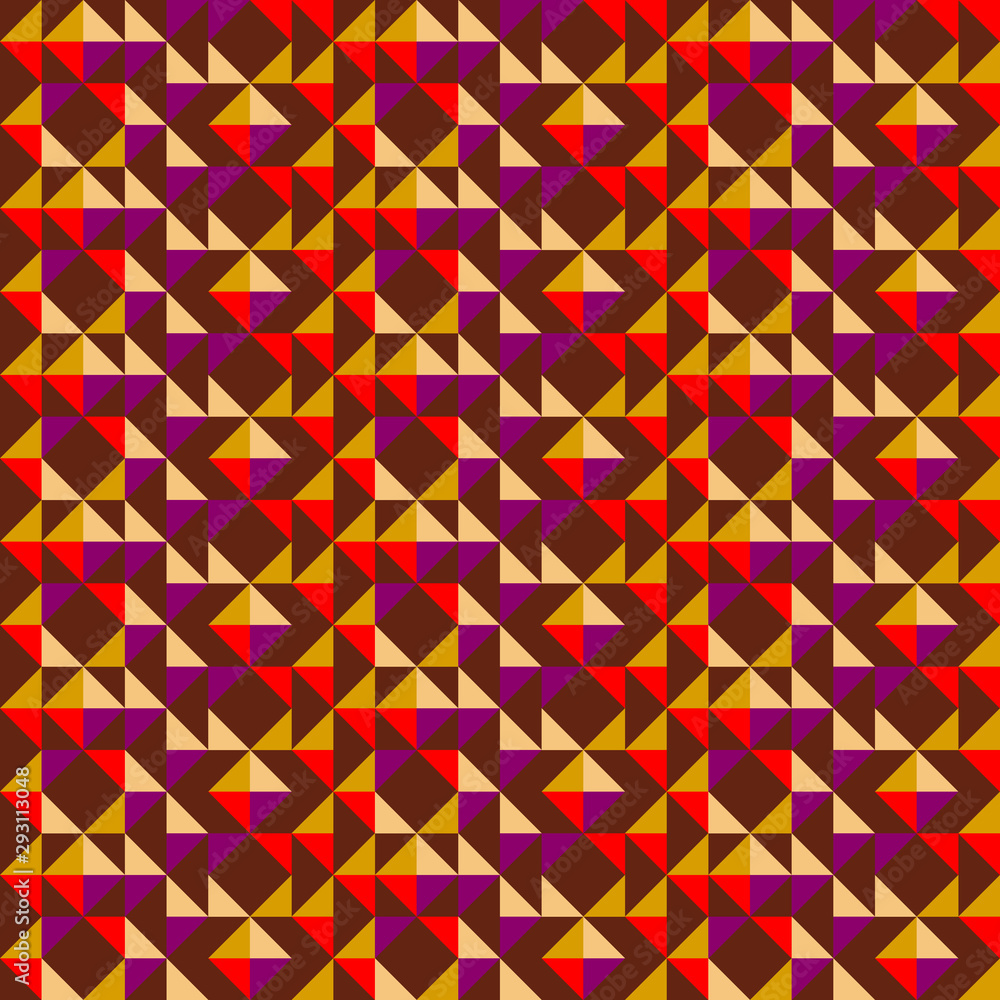 Abstract seamless background pattern with colorful triangles. Mosaic texture for prints, textile, fabric, package, cover, greeting cards. Abstract seamless background pattern with colorful triangles. Mosaic texture for prints, textile, fabric, package, cover, greeting cards.