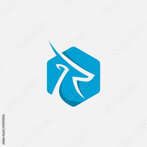 gazelle icon design vector illustration, gazelle logo illustration, antelop symbol icon , impala icon, deer icon vector