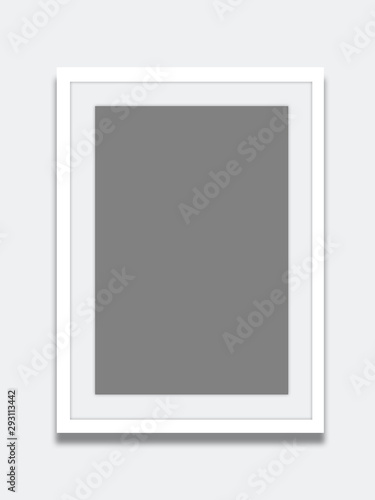 blank photo frame isolated on white background