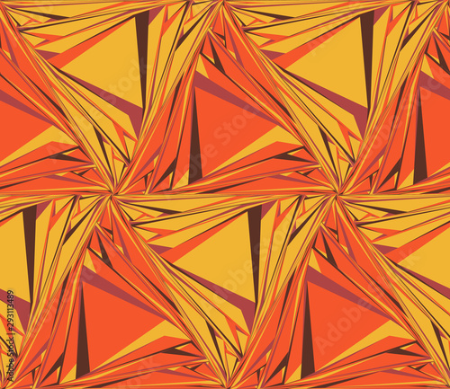 Abstract seamless pattern. Colorful geometric background with triangles.