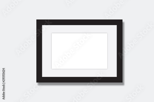 blank photo frame isolated on white