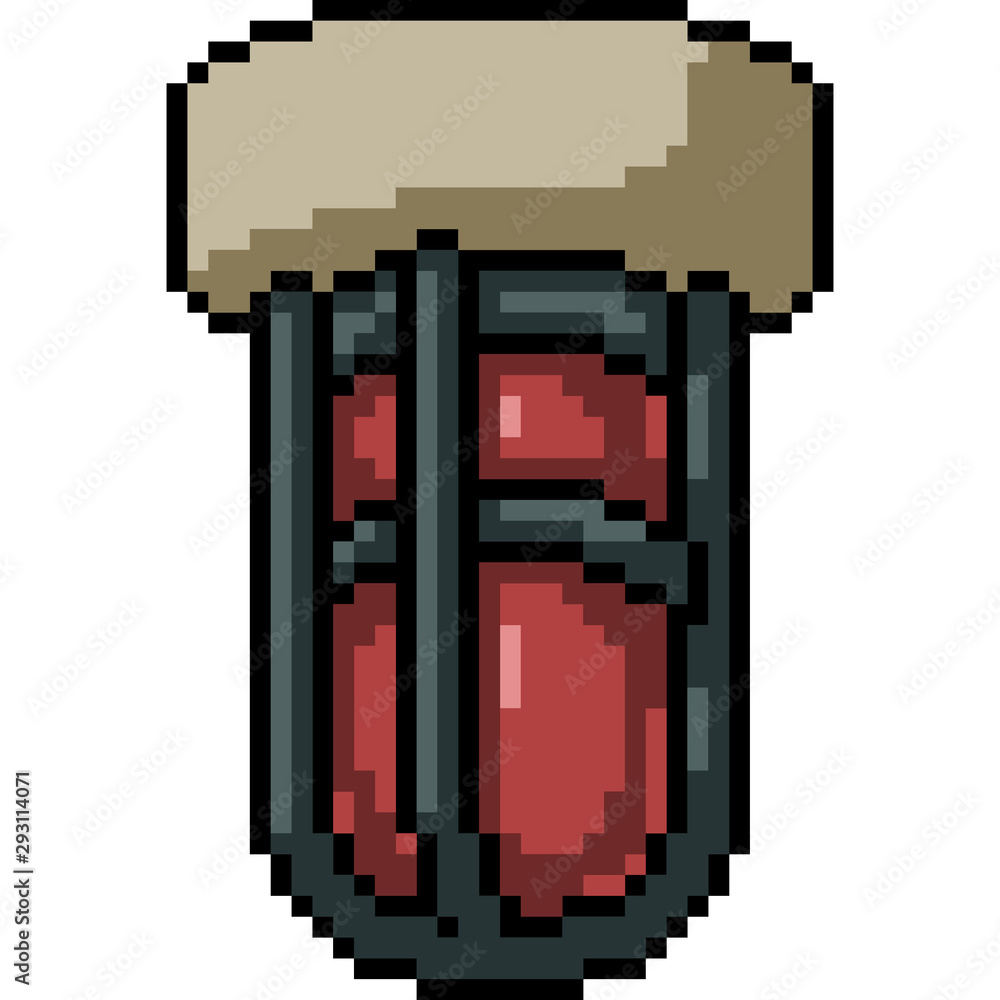 Fototapeta premium vector pixel art red bulb
