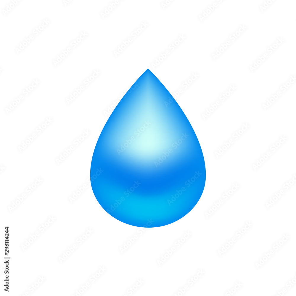 Water drop blue colored. Isolated on white background. EPS 10 Water drop blue colored. Isolated on white background. EPS 10