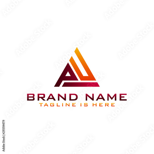 Letter PU logo icon design template elements