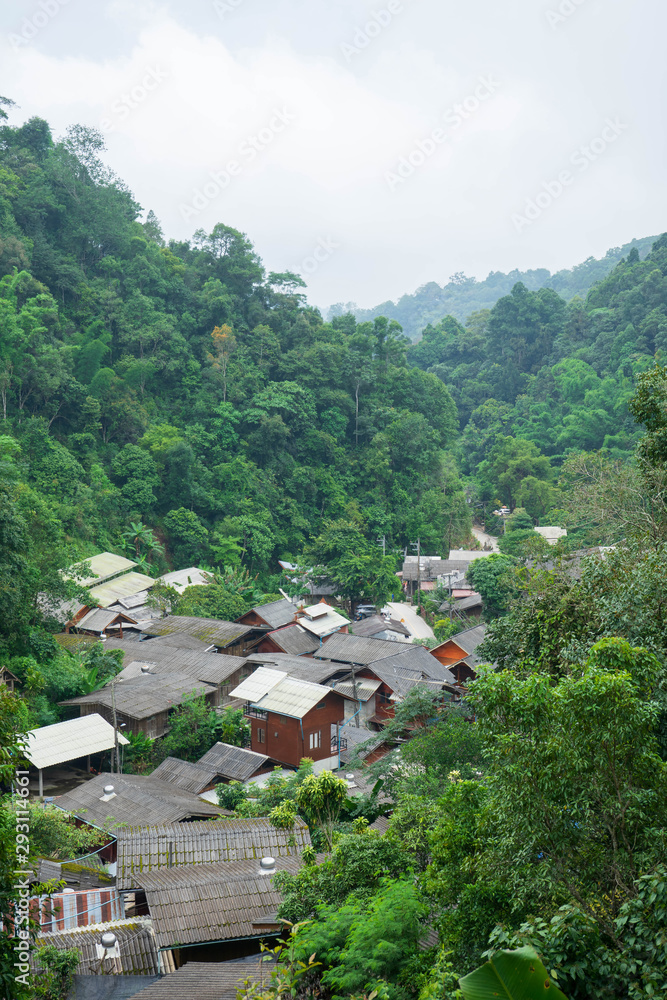 Mae Kampong village, The small village In the middle of the valley in the north of Thailand