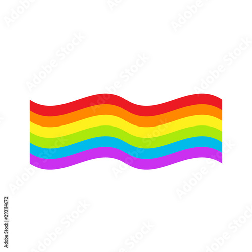 LGBT rainbow symbol icon. Gay pride, vector illustration.