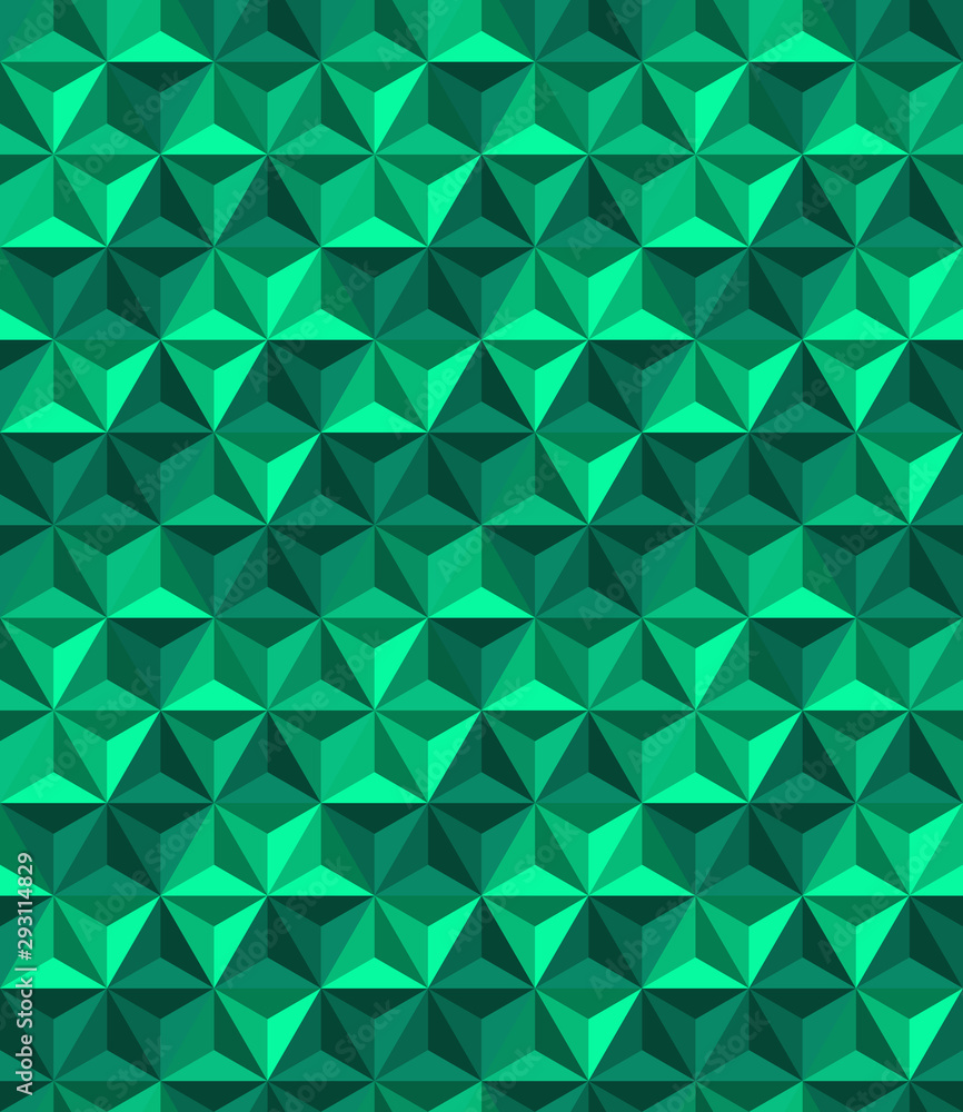 Vector abstract seamless pattern with triangles of different colors. Textile background for package, cover, greeting cards.