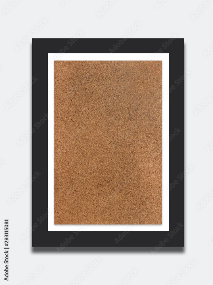 Fototapeta premium wooden photo frame isolated on white background