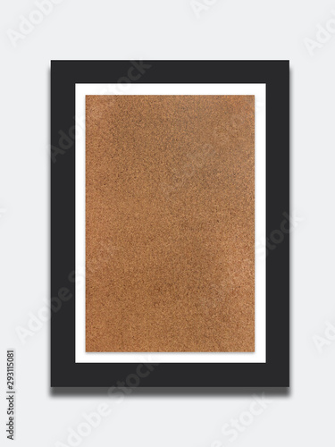 wooden photo frame isolated on white background