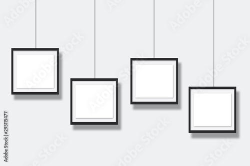 empty frames on the wall