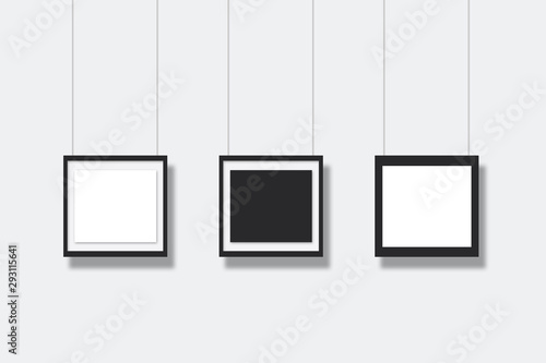 blank photo frame isolated on white background