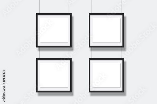 blank photo frame isolated on white