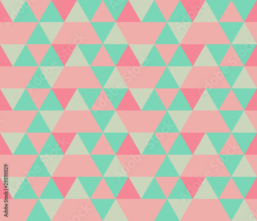 Seamless abstract triangle textile pattern. Multicolor modern stylish background cover geometric shapes.