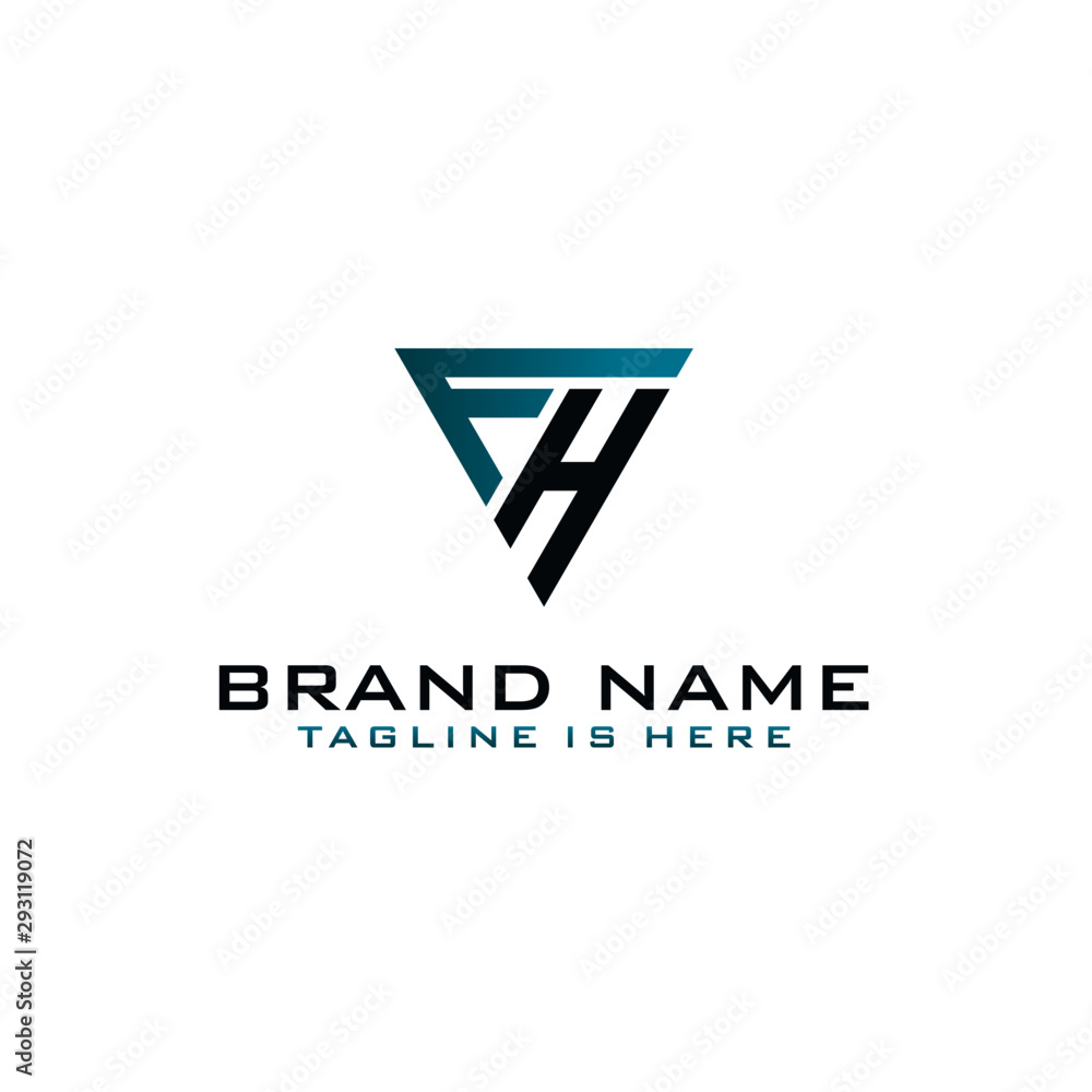 Letter FH logo icon design template elements Letter FH logo icon design template elements