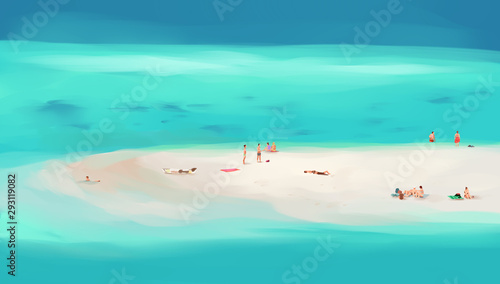 Photography The white sand beach at Koh Lipe island ,Thailand.